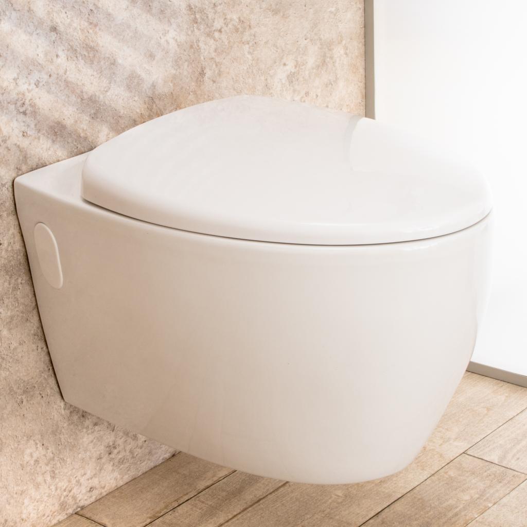 Sanitari Bagno Round Sospesi con Sedile a chiusura Rallenta e