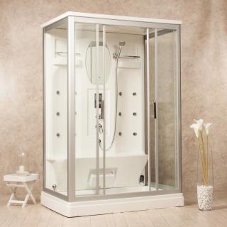 CABINA DOCCIA 90x90 CON IDROMASSAGGIO E BAGNO TURCO