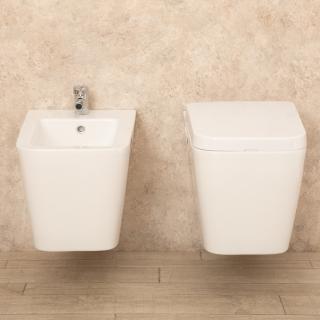 Sanitari Bagno Sospesi Minimal Wc con Seduta+Bidet di Design