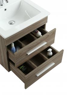 Mobile Arredo Bagno Jasmin 53 cm Sospeso Moderno Rovere cod. 00001042