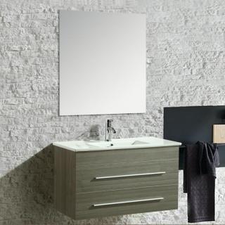 00001094 Mobile Arredo Bagno Angy 90 cm Sospeso Moderno Grigio