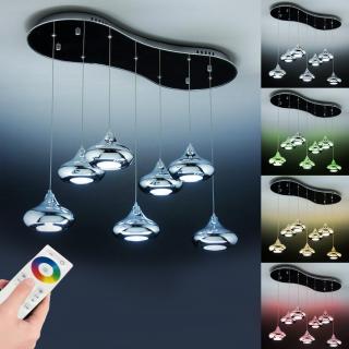 00003082 Lampadario a Sospensione Led Drop 7  Design Luce calda, Fredda e Multicolor