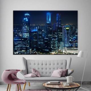Stampa Quadro Canvas su Tela Retroilluminata con luce a LED Singapore N104 Stampa Quadro Canvas su Tela Retroilluminata con luce a LED Singapore N104