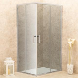 Doccia 76x117cm Regolabile Reversibile Vetri Fume' 6mm Telaio in Alluminio Doccia 76x117cm Regolabile Reversibile Vetri Fume' 6mm Telaio in Alluminio